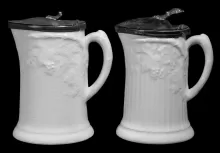 Ribbed Grape | Bridgwood & Clarke | Syrup Pitcher with Metal Lid | Collection | 001