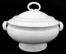 Rick Rack_Hill Pottery_Sauce or Soup Tureen Base and Lid_Item_001