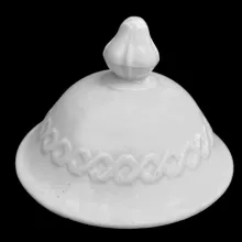 Rick Rack | Hill Pottery | Sugar Bowl with Lid | Finial | 007