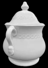 Rick Rack | Hill Pottery | Sugar Bowl with Lid | Handle | 005