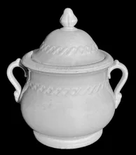 Rick Rack | Hill Pottery | Sugar Bowl with Lid | Item | 004