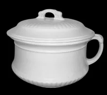 Square Ridged | Charles Meakin | Chamber Pot Base and Lid | Item | 005
