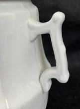Square Ridged | Johnson Bros. (Late Pankhurst & Co.) | Sugar Bowl with Lid | Handle | 004