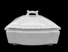 Square Ridged | Johnson Bros. (Late Pankhurst & Co.) | Vegetable Tureen Base and Lid | Item | 001
