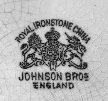 Square Ridged | Johnson Bros. (Late Pankhurst & Co.) | Waste or Slop Jar Base | Mark | 003