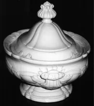 Stafford Shape | Samuel Alcock & Co. | Vegetable Tureen Base and Lid | Handle | 002