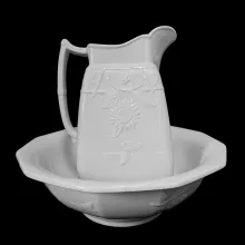Sunflower and Butterfly_Powell & Bishop_Ewer and Wash Basin_Item_002