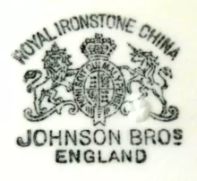 Tracery | Johnson Bros. (Late Pankhurst & Co.) | Soup Plate | Mark | 003