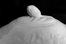 Trumpet Vine | Liddle, Elliot & Son | Vegetable Tureen Base and Lid | Finial | 004