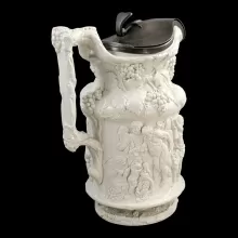Unknown Tableware | Charles Meigh & Son | Beverage Server with Metal Lid | Handle | 002