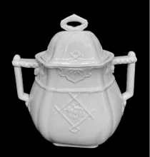 Unknown Tableware | Doulton & Co. | Sugar Bowl with Lid | Embossing | 003