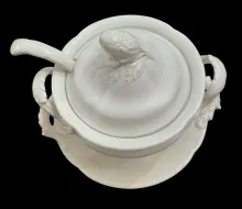 Unknown Tableware | Francis Morley (& Co.) | Sauce or Soup Tureen Base, Lid, Underplate, and Ladle | Finial | 002