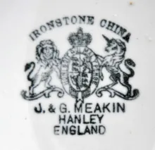 Unknown Tableware | J. & G. Meakin | Sauce or Soup Tureen Base and Lid | Mark | 002