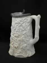 Unknown Tableware | J. W. Pankhurst (& Co.) | Syrup Pitcher with Metal Lid) | Handle | 002
