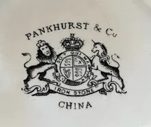Unknown Tableware | J. W. Pankhurst (& Co.) | Syrup Pitcher with Metal Lid) | Mark | 003