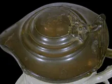 Unknown Tableware | Minton & Co. | Syrup Pitcher with Metal Lid | Finial | 001