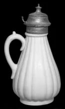 Unknown Tableware | Pioneer Pottery Co. | Syrup Pitcher with Metal Lid | Item | 001
