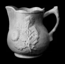Unknown Tableware | Steubenville Pottery | High Relief Pitcher | Embossing | 002