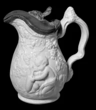 Unknown Tableware | Unspecified | Syrup Pitcher with Metal Lid | Embossing | 018