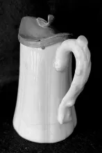 Unknown Tableware | Unspecified | Syrup Pitcher with Metal Lid | Handle | 016