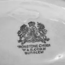 Unknown Tableware | W. & E. Corn | Sauce or Soup Tureen Base and Lid | Mark | 003