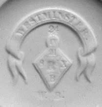 Unknown Tableware | William Brownfield (& Son) | Syrup Pitcher with Metal Lid | Mark | 002