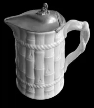 Bamboo | William Ridgway (& Co.) | Syrup Pitcher with Metal Lid | Item | 003