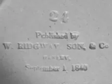 Unknown Tableware | William Ridgway, Son, & Co. | High Relief Pitcher | Mark | 002