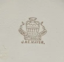 Unknown Toilet Pieces | J. & E. Mayer | Soap Dish Base | Mark | 008