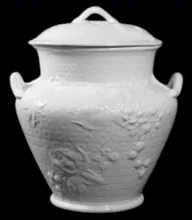 Unknown Toilet Pieces | Wheeling Pottery Co. | Waste or Slop Jar Base and Lid | Item | 001