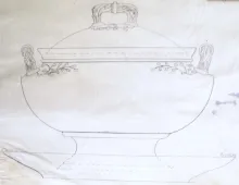 Unknown_Pinder, Bourne, & Co._Sauce or Soup Tureen Base, Lid, and Underplate_KewDrw_001