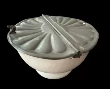 Utilitarian | Unspecified | Serving Bowl with Metal Lid | Item | 002