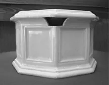 Utilitarian | Unspecified | Spittoon | Embossing | 008
