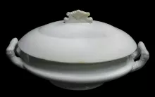 Victor Shape | Homer Laughlin China Co. | Vegetable Tureen Base and Lid | Item | 001