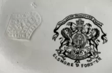 Victory Shape (Laurel Wreath) | Elsmore & Forster | Sauce or Soup Tureen Base, Lid and Underplate | Mark | 006