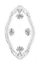 Washington Shape | John Meir & Son | Relish Dish | ItemDrw | 001