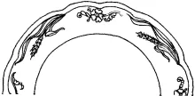 Wheat and Rose | Alfred Meakin | Plate | EmbossingDrw | 001