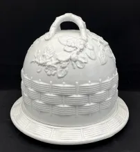 Wicker and Apple Blossom_George Jones & Co._Cheese Dish Dome and Underplate_Item_001