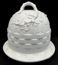 Wicker and Apple Blossom_George Jones & Co._Cheese Dish Dome and Underplate_Item_002