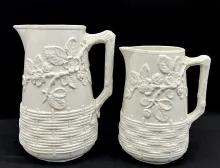 Wicker and Apple Blossom_George Jones & Co._High Relief Pitcher_Collection_005